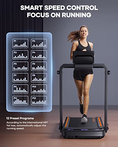 3.0HP Foldable Compact Treadmill with Dual LED Touch Screens B68116