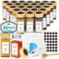 48 Pcs 4 oz Glass Spice Jars with Bamboo Lids H16416