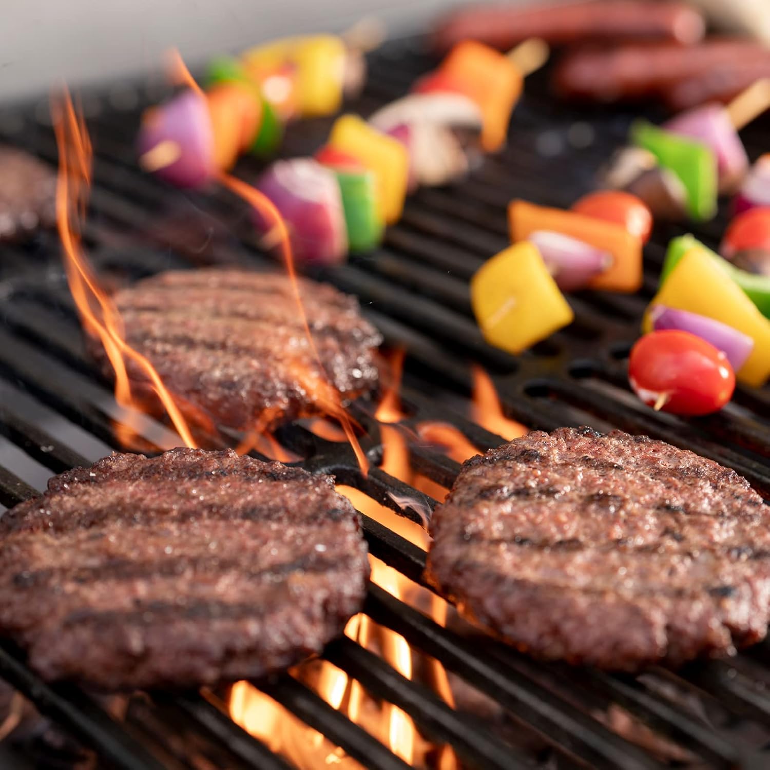Charcoal Grill and Smoker with Cast Iron Grates and 950 Cooking Square Inches in Black X82262