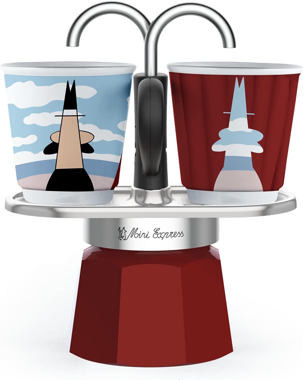 Red Aluminium Moka Set 2-Cup 2.8 Oz C51877