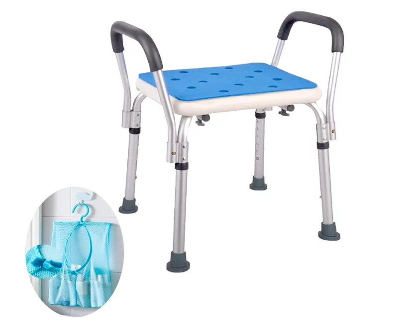 Shower Chair with Padded Seat and Tote Bag O675769