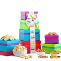 Gourmet Chocolate Gift Tower with Sweet and Savory Treats P68412