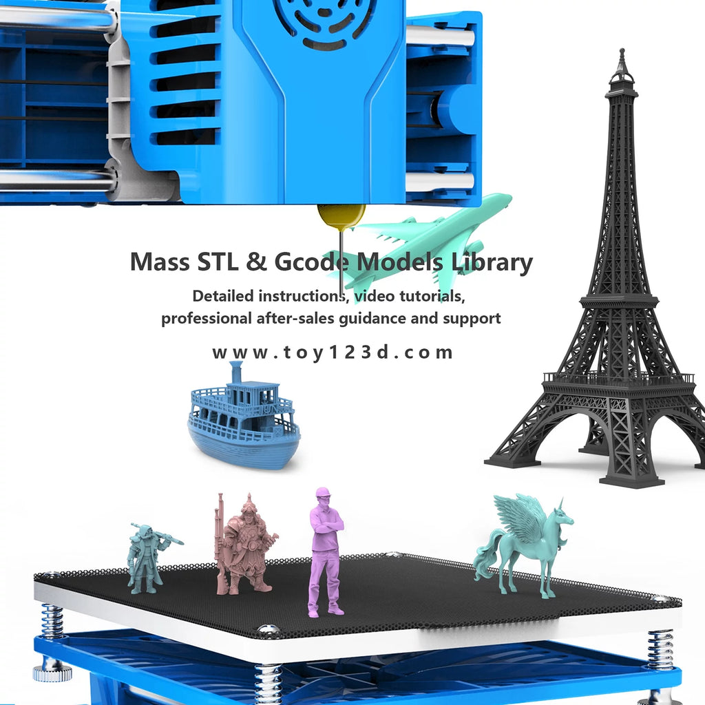 Mini 3D Printer, 100x100x100mm Print Size C557