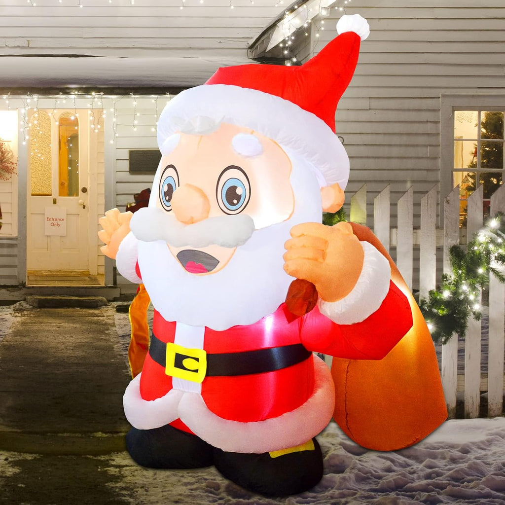 6.5 FT Santa Claus Christmas Inflatables with LED Lights F2250