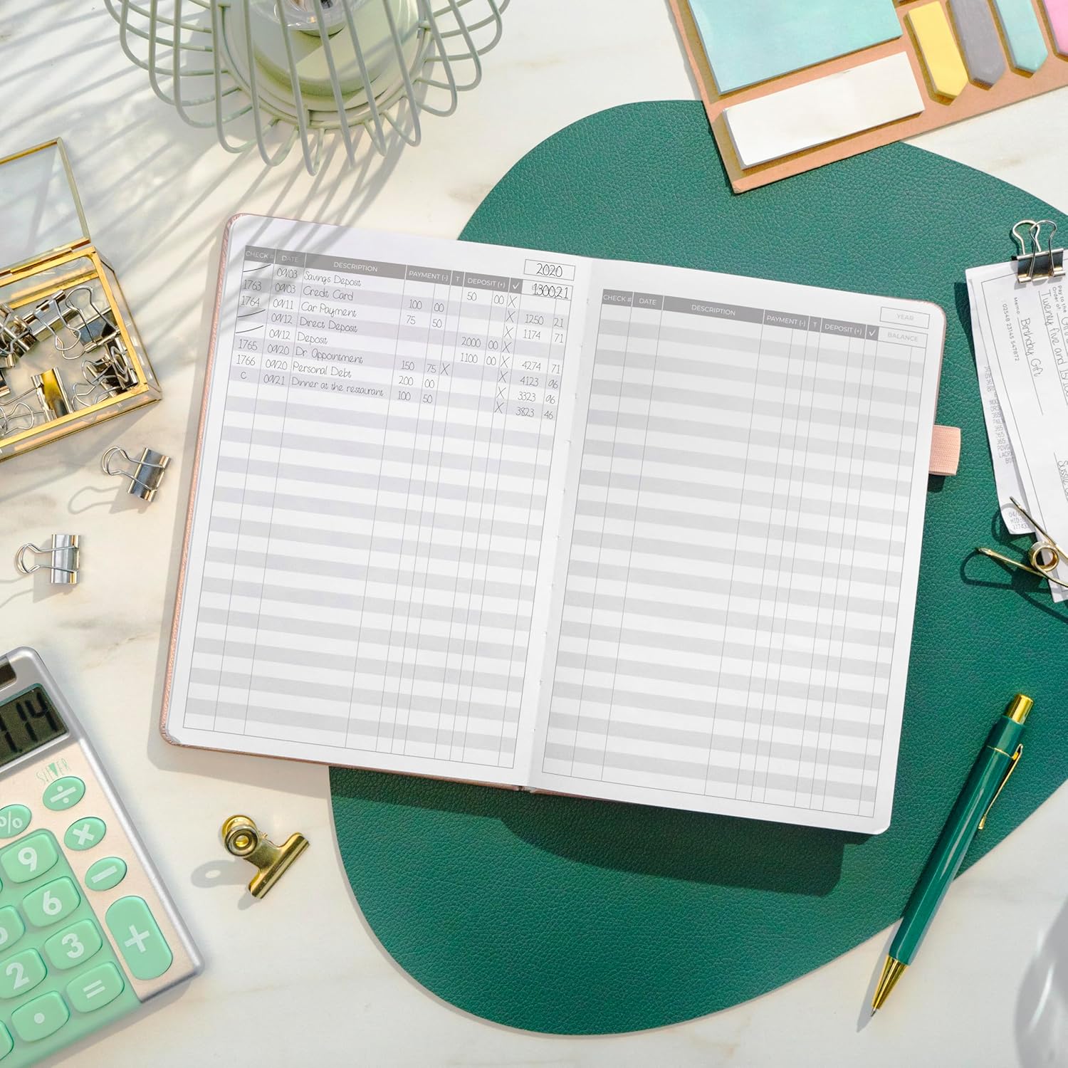 A5 Hardcover Check Register Book N881225