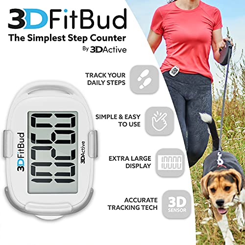 Simple Step Counter Walking 3D Pedometer with Clip and Lanyard V3386