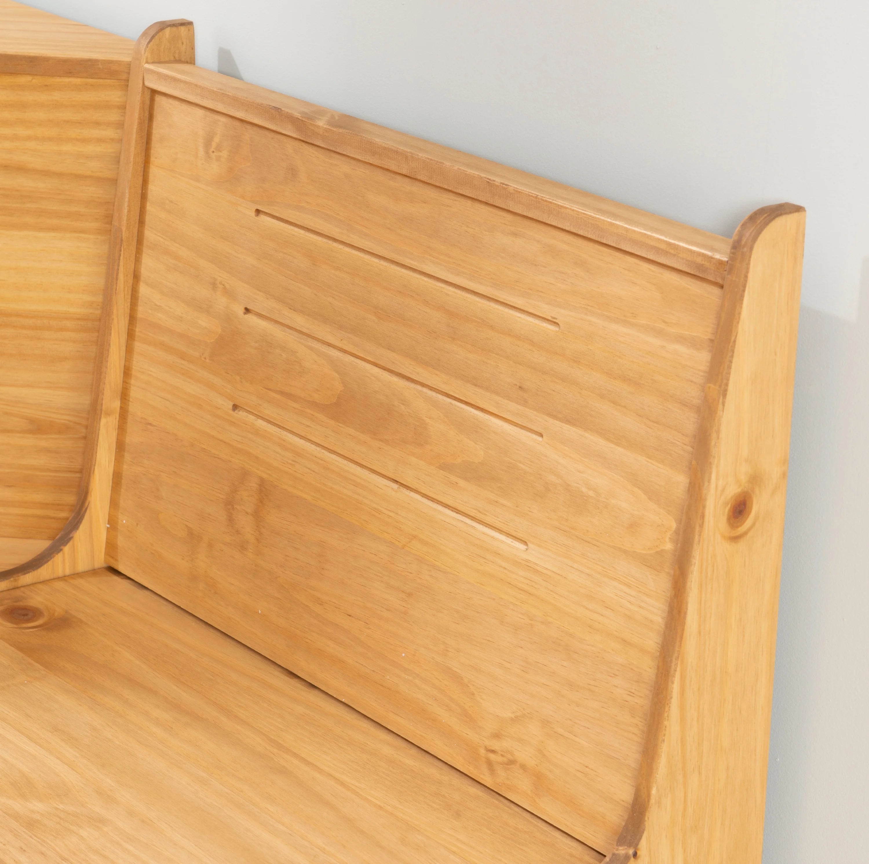 Natural Finish Corner Dining Set with Storage Table and Bench S7617