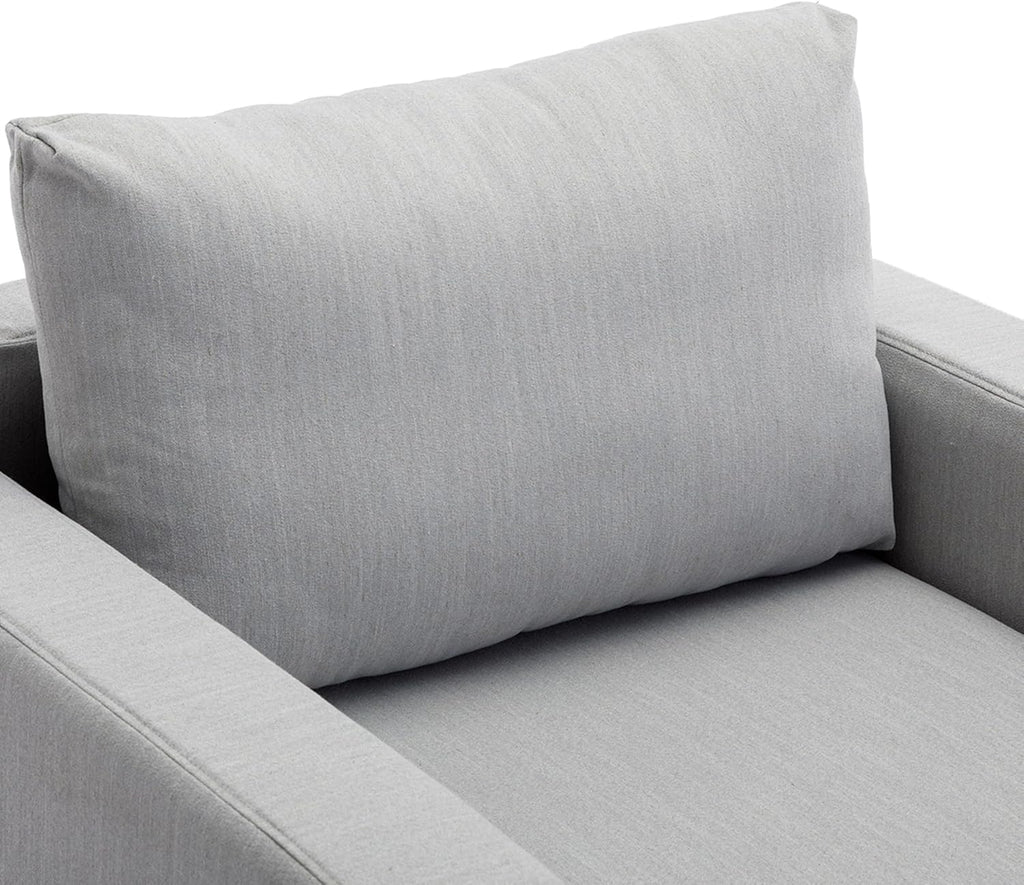 Light Grey Single Seat Module Sofa with 1 Ottoman A24286