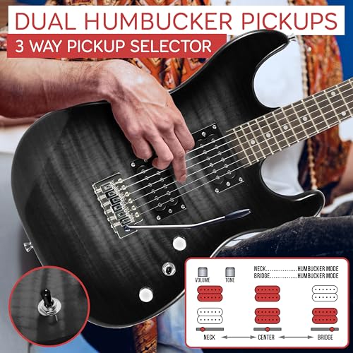 Blue 39" Electric Guitar with Humbucker Pickups N7601