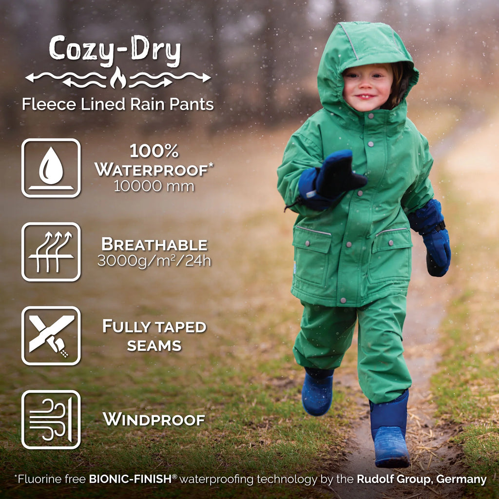 Black Fleece Lined Rain Snow Pants Size 3T J2762