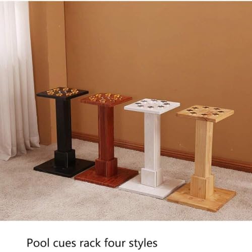 White Freestanding Wooden Pool Cue Rack J7465