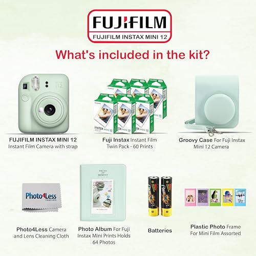 Mint Green Instant Camera Bundle with 60 Sheets Instant Film G731