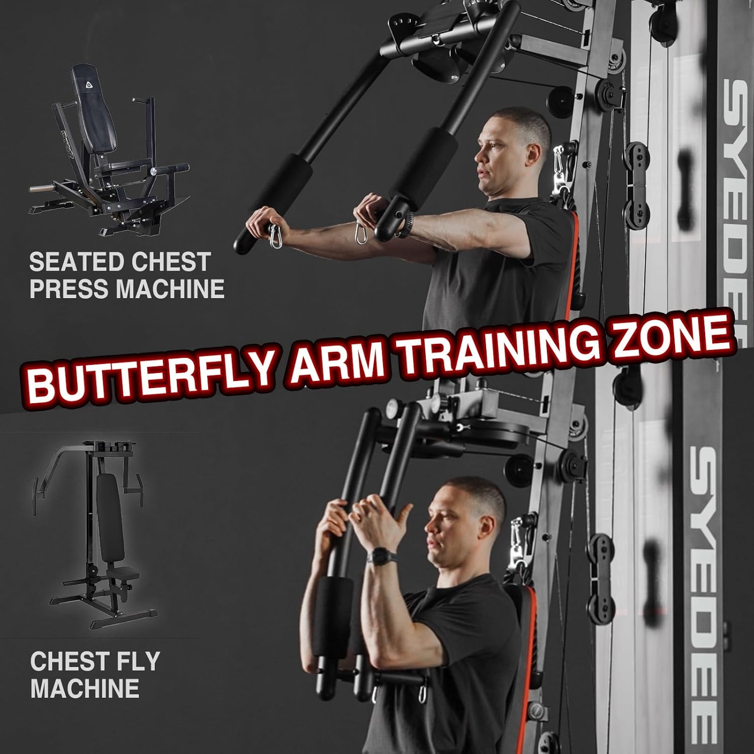 Multifunctional Home Gym Equipment with 150LBS Weight Stack F76327