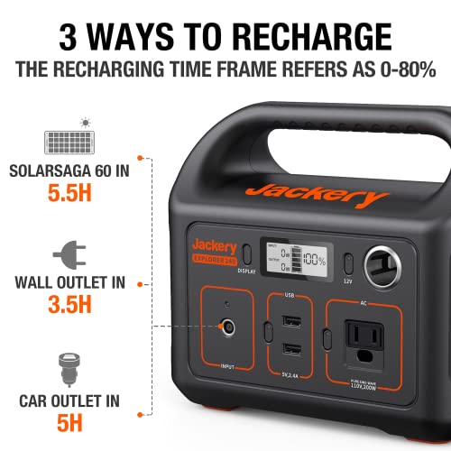 240Wh Portable Lithium Power Station with AC Outlet K1055