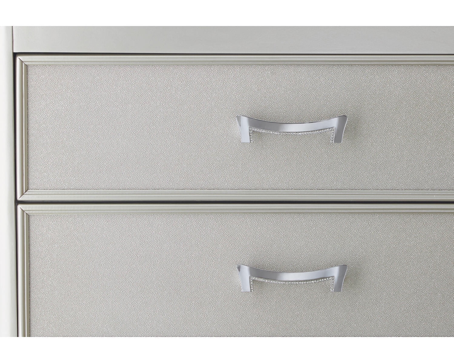 Silver 3 Drawer Nightstand Y39855