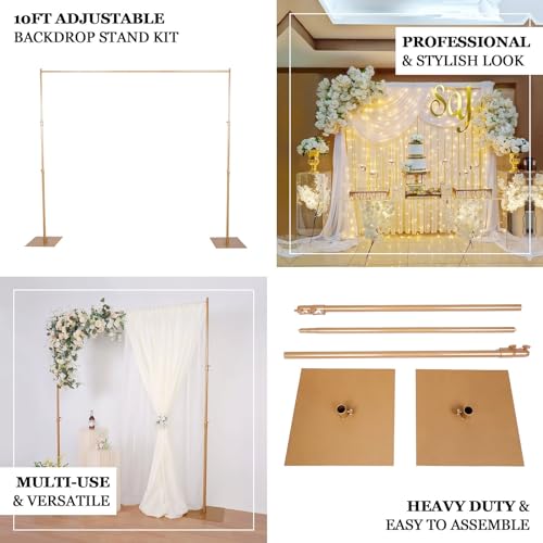 10ft x 10ft Heavy Duty Pipe and Drape Kit with Metal Steel Base H149