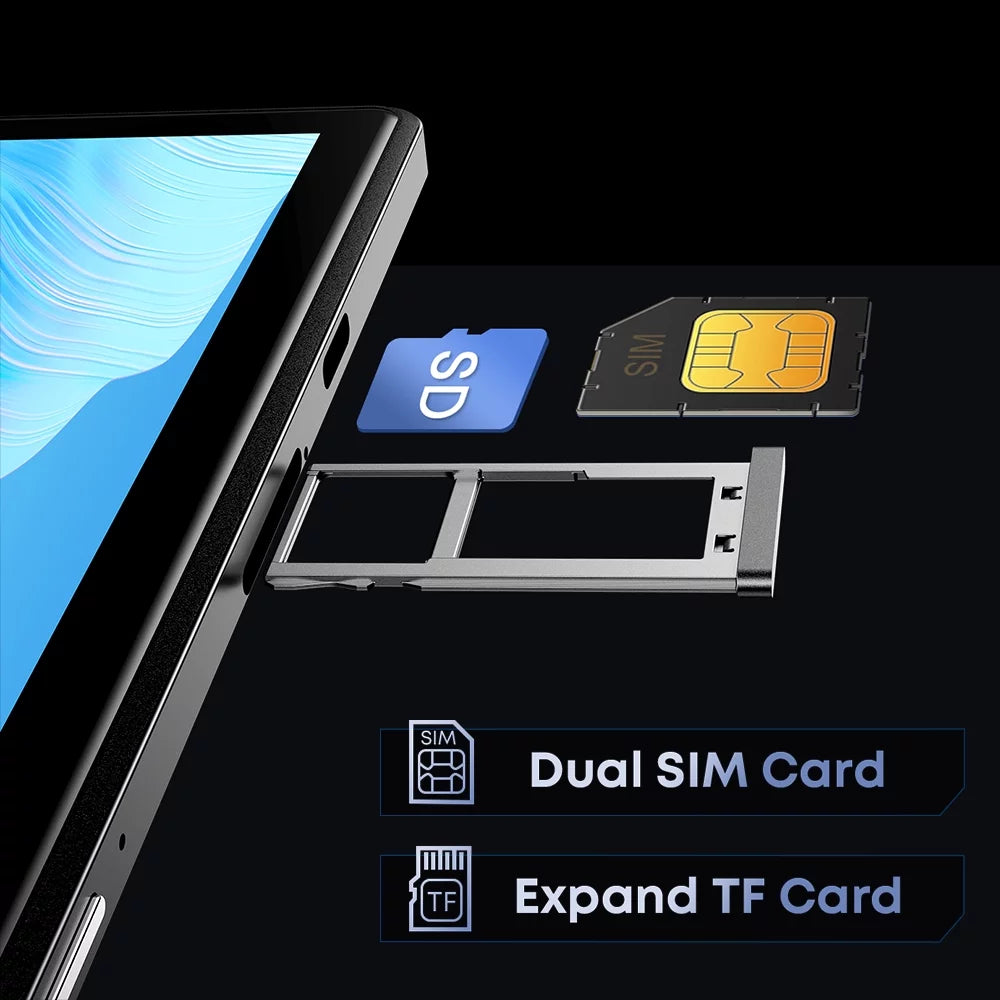 10.51" Tablet, 128GB ROM, 4GB RAM, Android 13, Octa-Core Processor, 4G LTE K126
