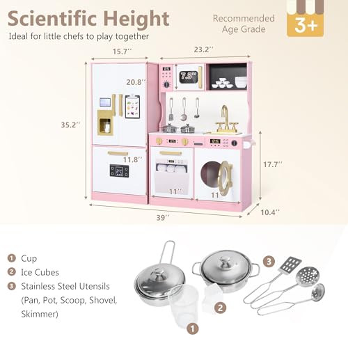 White Wooden Kids Play Kitchen B420