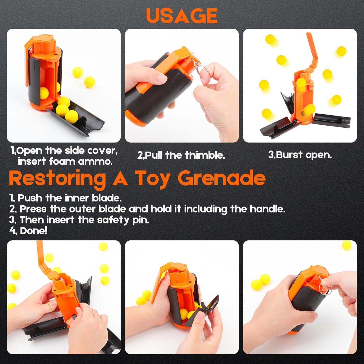 Plastic Toy Grenade T4680