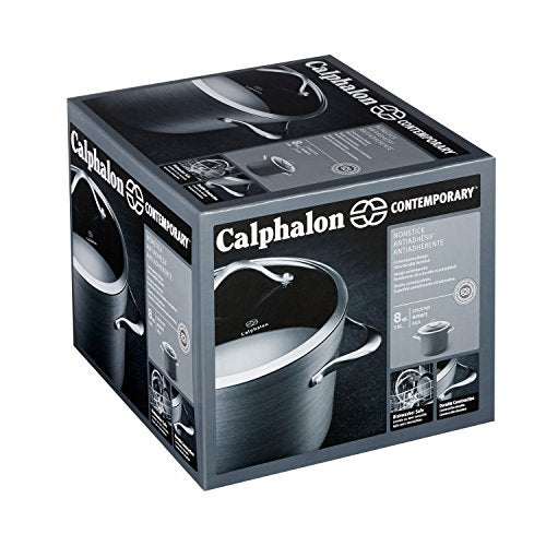 Black 8-quart Nonstick Stock Pot Q8077