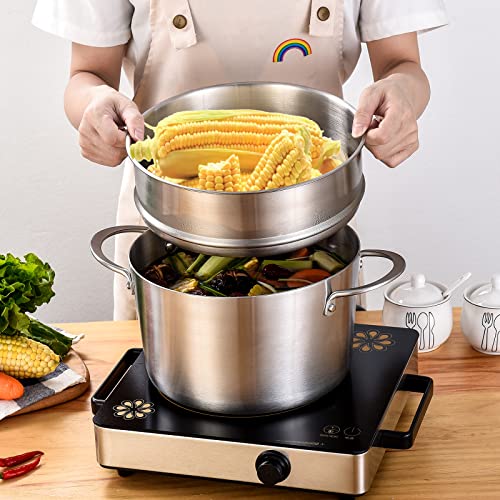 Tri-Ply Stainless Steel 3 QT Saucepan with Steamer Set D304