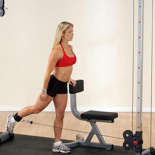 Black Cable Crossover Exercise Machine with Dual Weights Stack H828