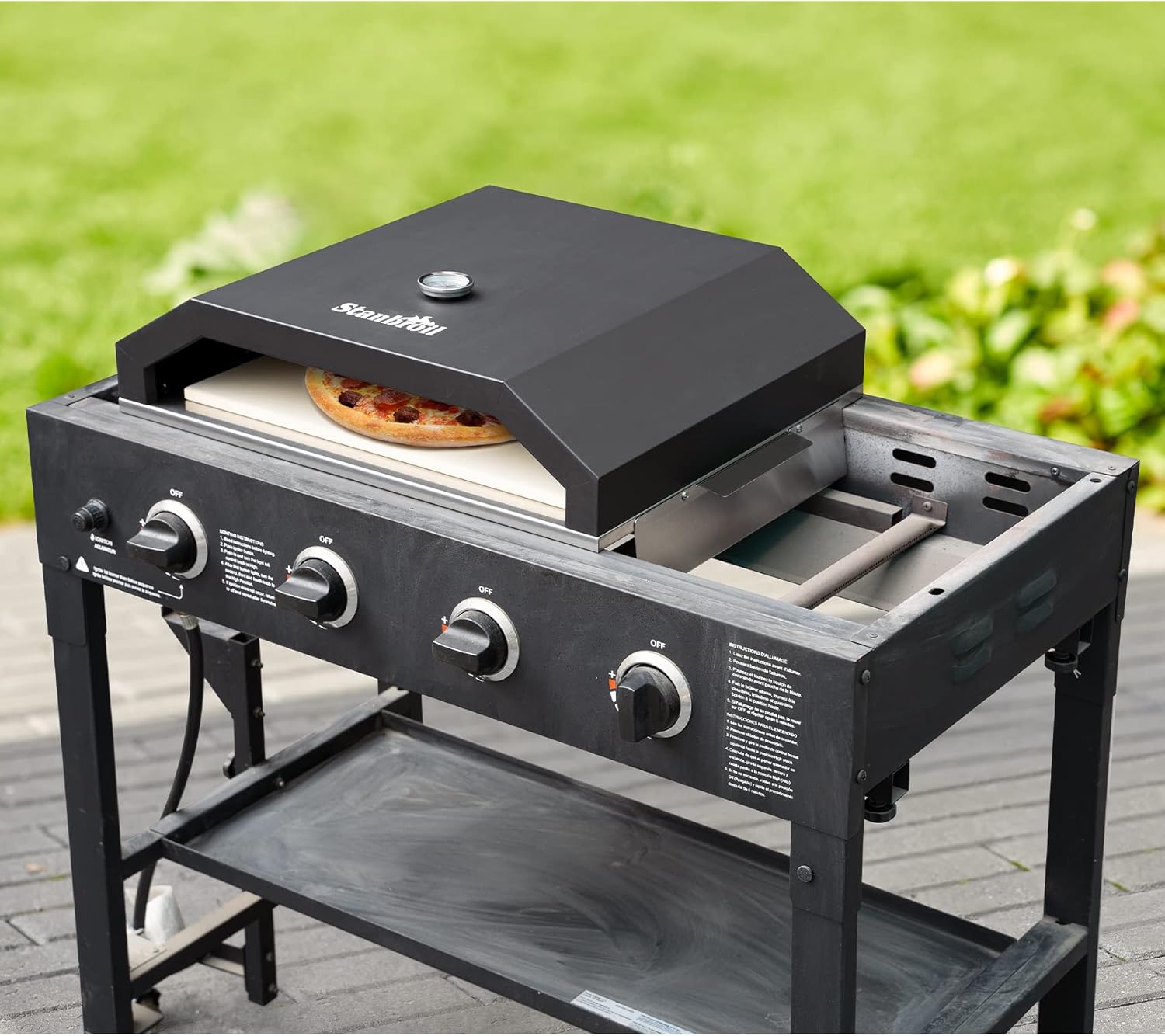 Pizza Oven with Temperature Gauge and Pizza Stone J466