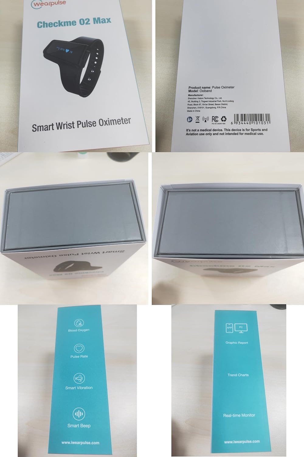 Continuous Wrist Pulse Oximeter with Bluetooth, 72 Hours Endurance Tracking SpO2 and Pulse Rate M431