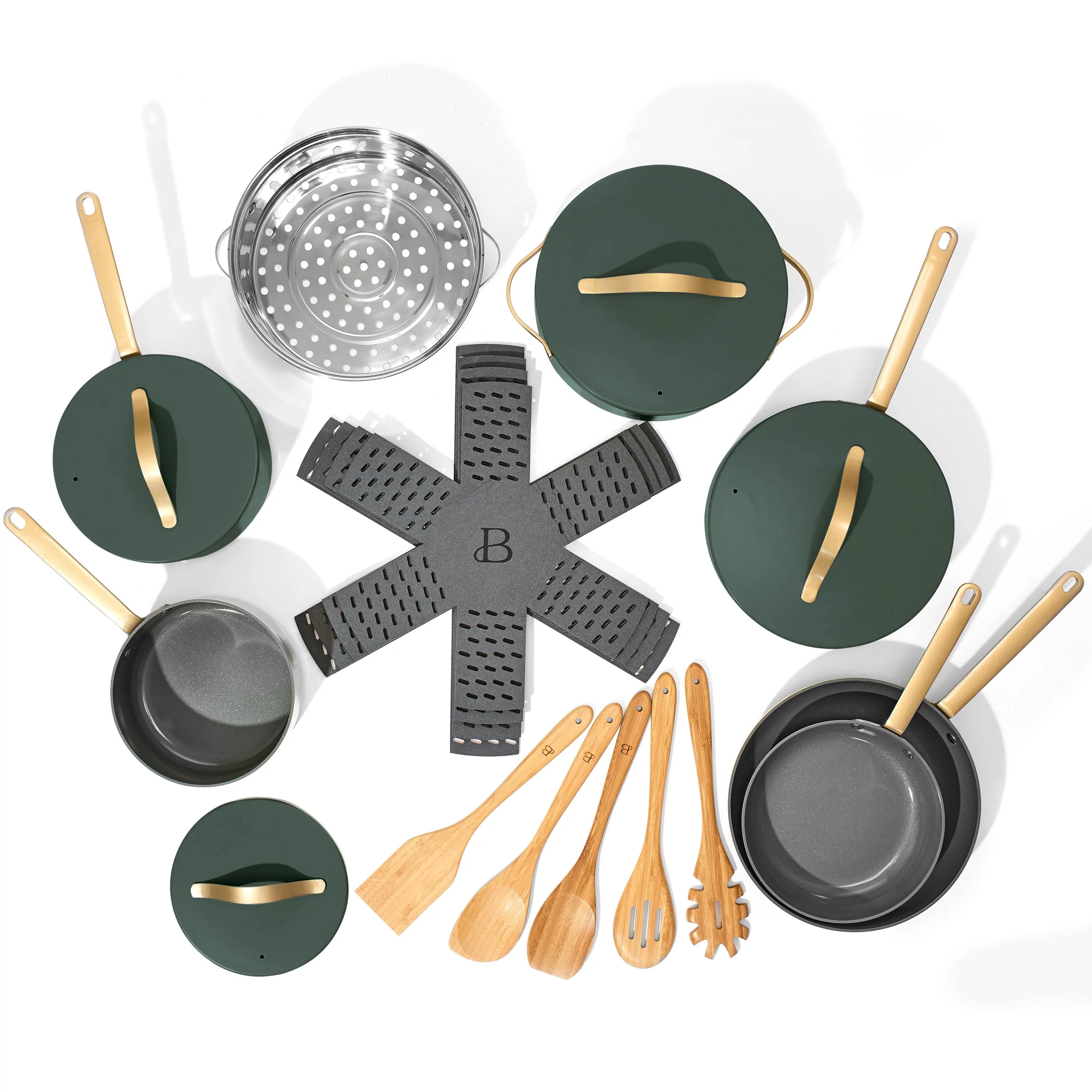 20pc Ceramic Non-Stick Cookware Set X225690