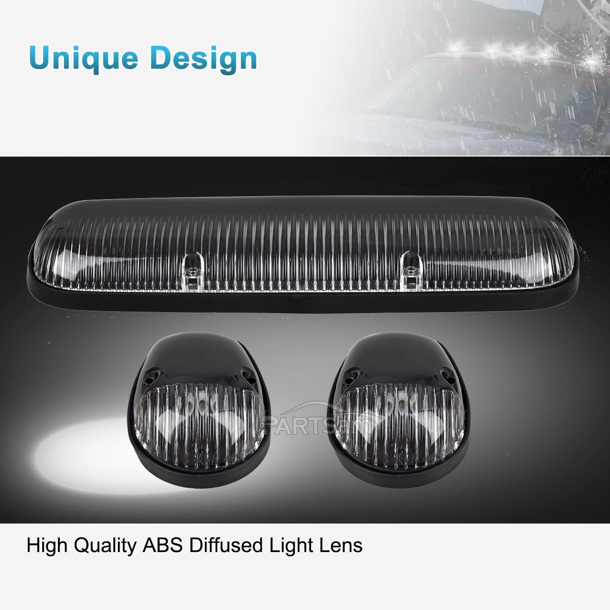3PCS Cab Marker Lights with T10 LED Bulbs S28739