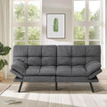 Grey Fabric Memory Foam Convertible Sofa Bed U610466