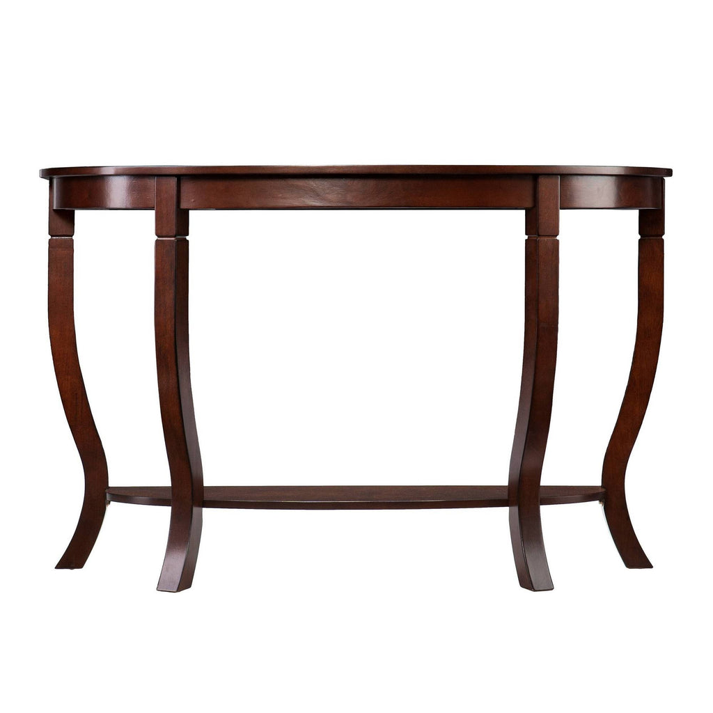 Brown Demilune Console Table B757