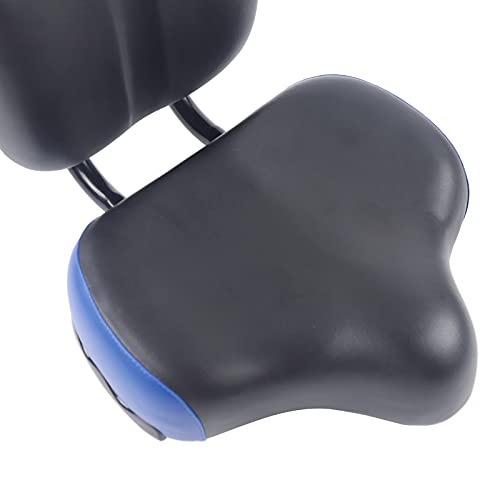 Backrest Saddle Bike Seat with Backrest, 11.5" x 9.5" Universal Bicycle Saddle Seat with Back Support, Faux Leather Foam Cycling Seat Cushion S254