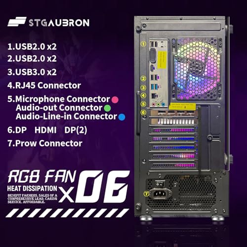Gaming Desktop PC, Radeon RX 580 8G, Intel Core i7 3.4G, 16G DDR3, 1T SSD Y23665