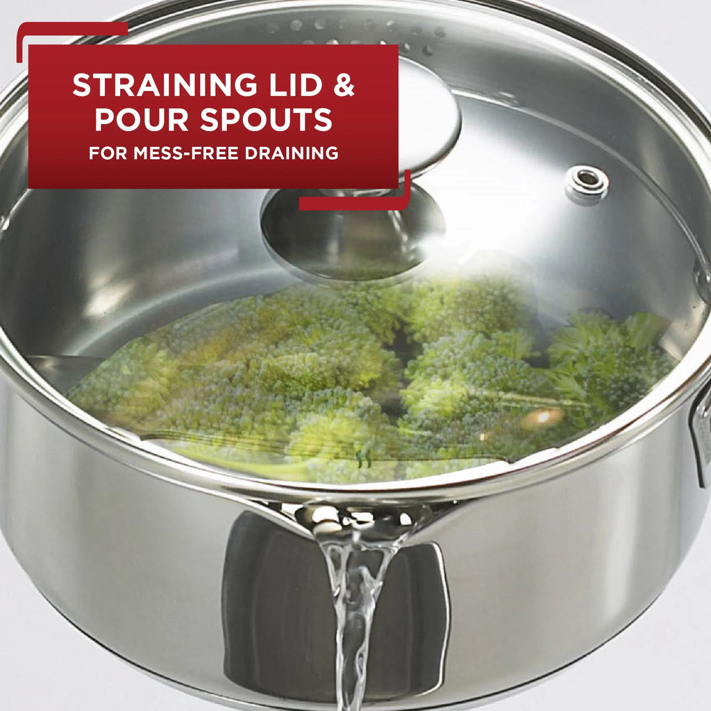 3 Quart Stainless Steel Sauce Pan with Lid D629328