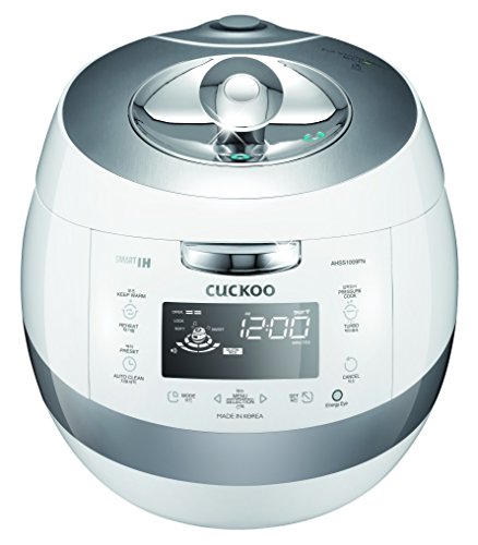 10-Cup Induction Heating Pressure Rice Cooker White Stainless Steel Q989923