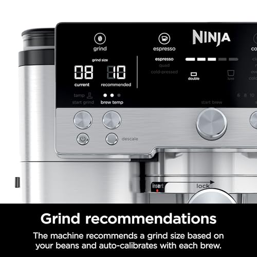 Stainless Steel Espresso Machine and Drip Coffee Maker with Integrated Coffee Grinder and Milk Frother B58267