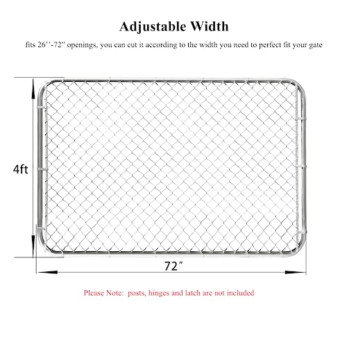 Adjustable Chain Link Fence Gate Kit, 26"-72" Wide x 4' High Z2036