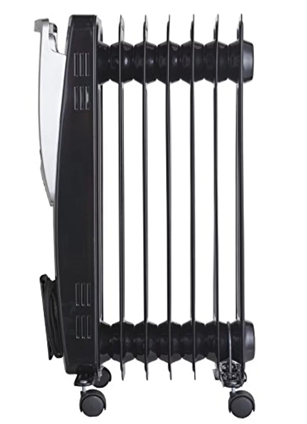 Black 1500W Oil-Filled Radiator Space Heater with Programmable Thermostat A4048