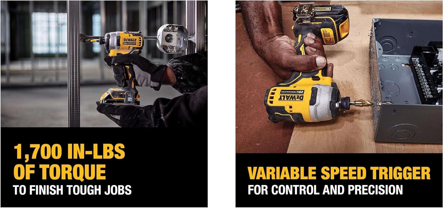 20V-Max Brushless Compact 1/4 in. Impact Driver Kit with 2.0Ah Battery I493