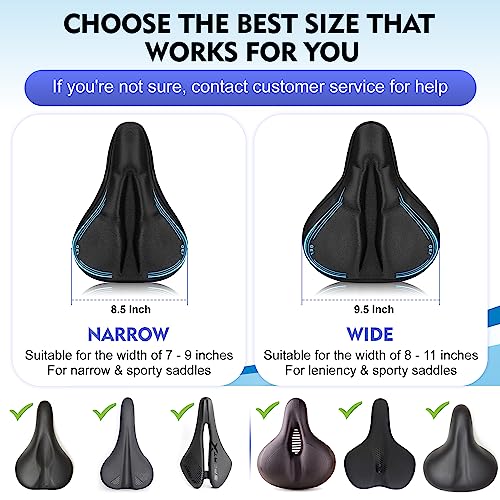 Gel Memory Foam Bike Seat Cushion Cover H8960
