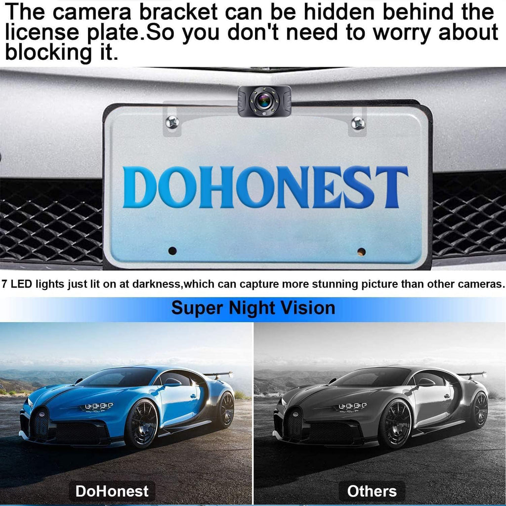 HD 1080P Rear View Monitor Kit Night Vision Waterproof Reverse Camera Pack of 2 W81918
