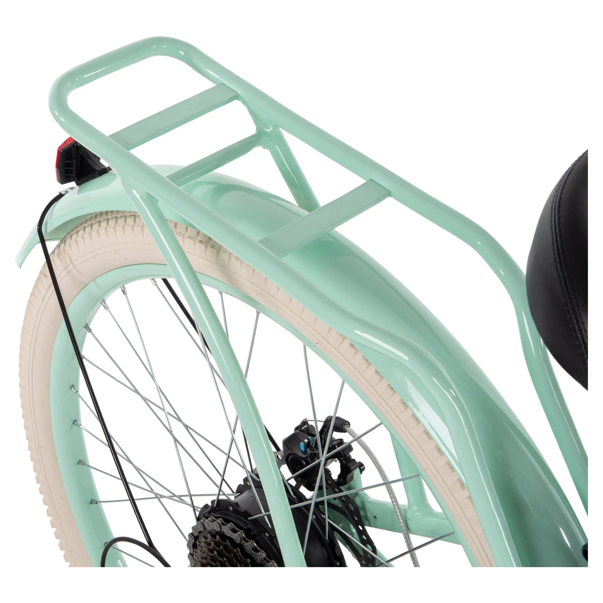 26-in 7-Spd Electric Cruiser Bike, Mint Green, 36V, 350W F1051