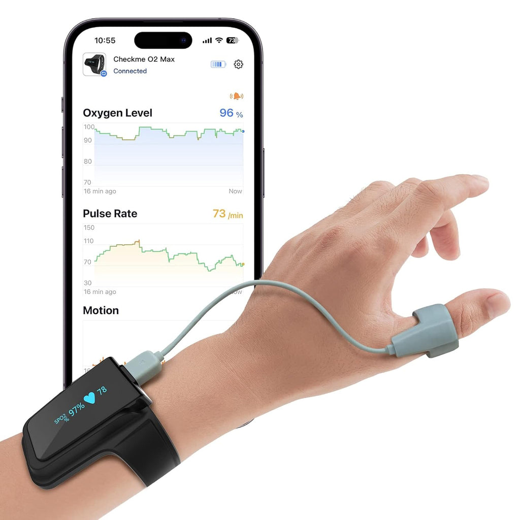Continuous Wrist Pulse Oximeter with Bluetooth, 72 Hours Endurance Tracking SpO2 and Pulse Rate M431
