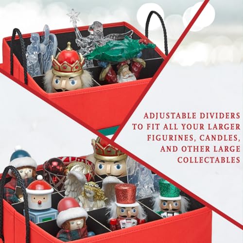 Storage Box for Nutcrackers and Figurines with Adjustable Dividers A5862