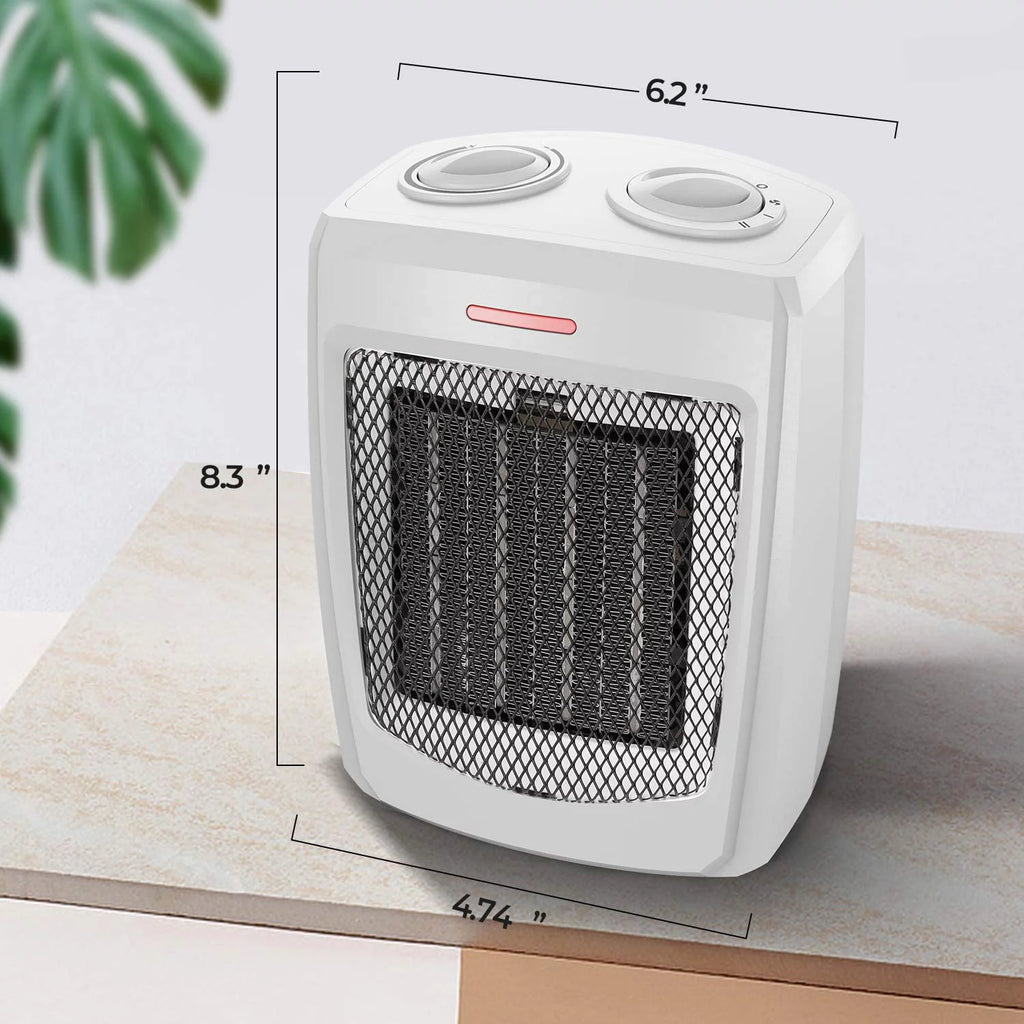 Ceramic Small Space Heater with Thermostat, 750W/1500W A704267