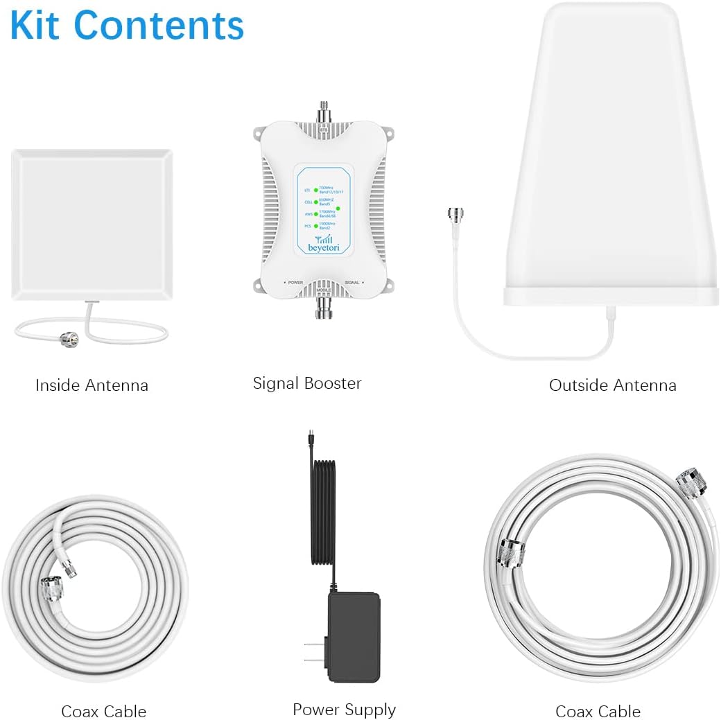 Cell Phone Signal Booster for Home GSM 3G 4G LTE 5G Up to 4000 sq.ft O858904