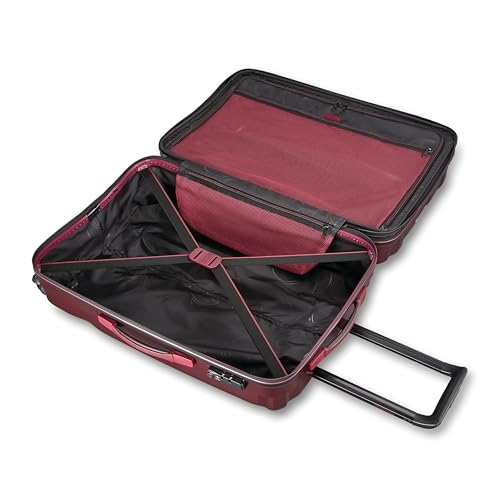 3 Piece Hard-Shell Luggage Set with Carry-On, Medium, and Large Suitcase, Aubergine R242