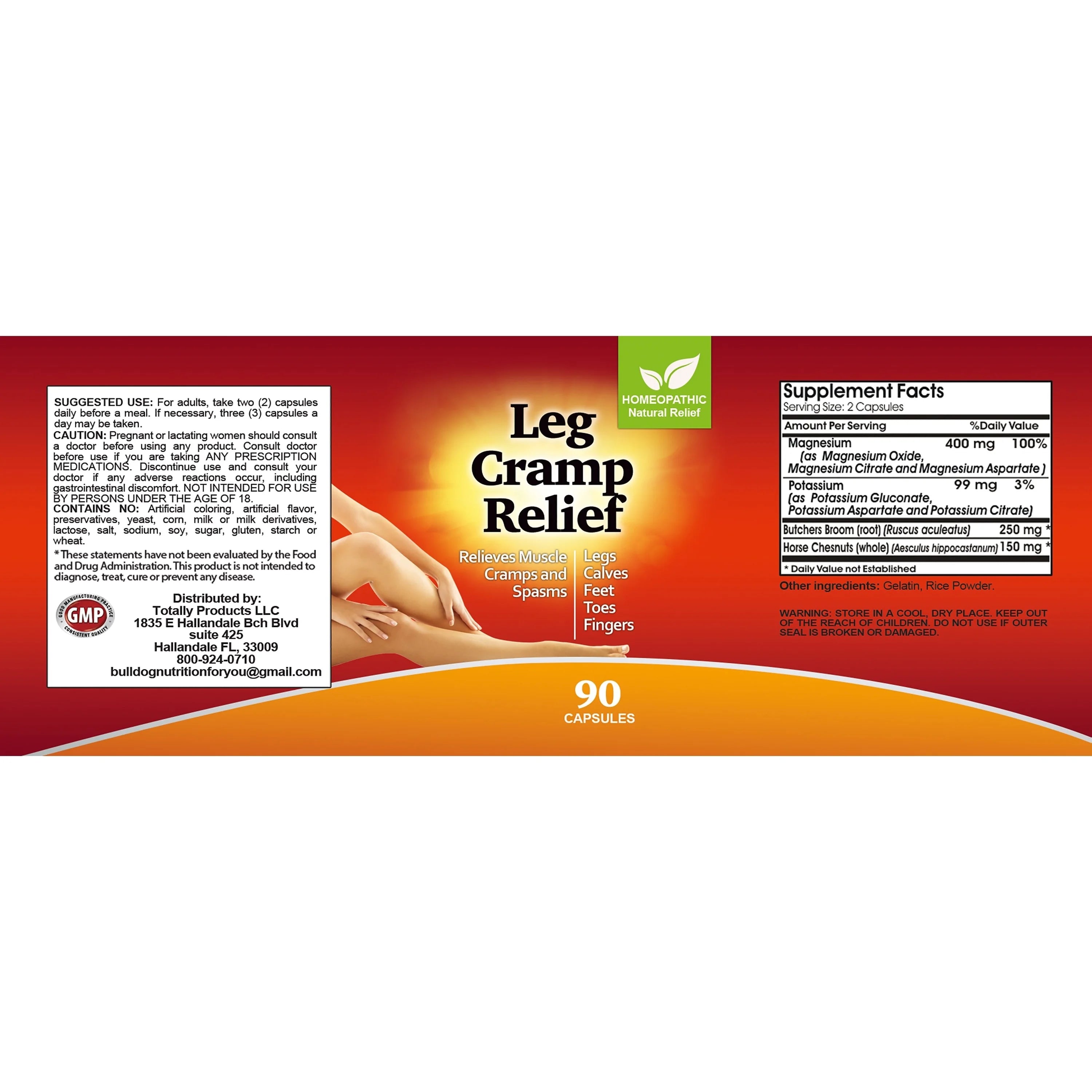Natural Leg and Foot Cramp Relief Capsules Z2661