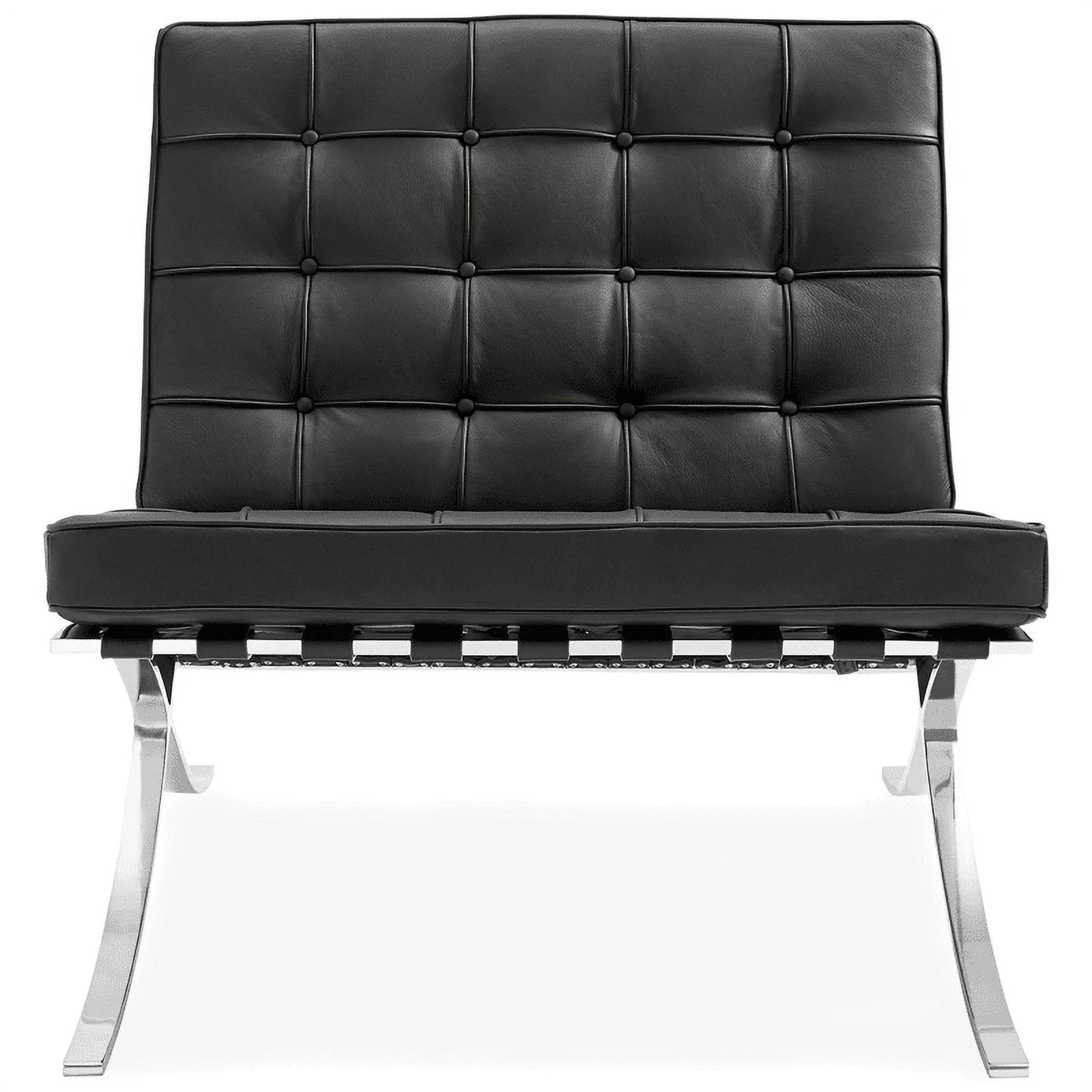 Black Leather Lounge Chair T484235